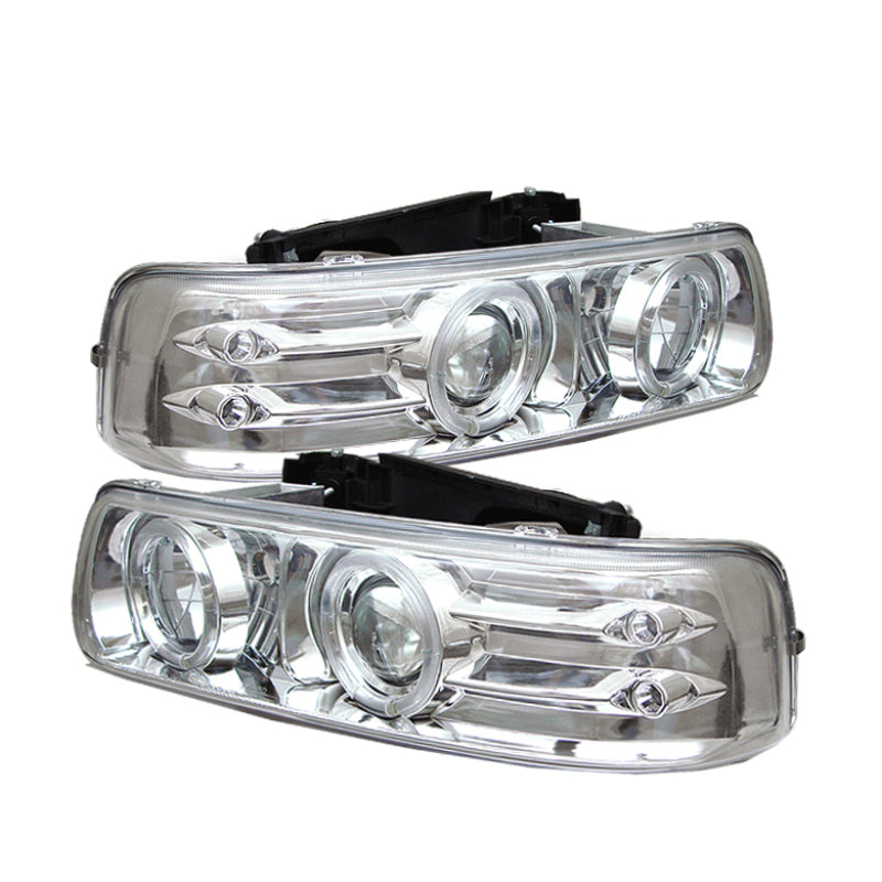 Spyder Chevy Silverado 1500/2500 99-02Projector Headlights LED Halo LED Chrome PRO-YD-CS99-HL-C 5009609 5009609 Photo - Primary