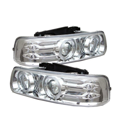 Spyder Chevy Silverado 1500/2500 99-02Projector Headlights LED Halo LED Chrome PRO-YD-CS99-HL-C 5009609 5009609 Photo - Primary