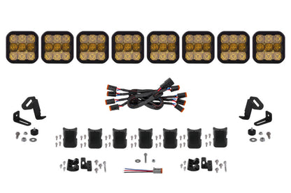 Diode Dynamics SS5 Pro Universal CrossLink 8-Pod Lightbar - Yellow Combo DD7249 DD7249 Photo - Primary