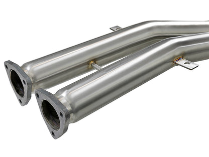 aFe MACH Force-Xp 2.5in 304 SS Cat-Back Exhaust w/ Polished Tips 01-06 BMW M3 49-36344-P 49-36344-P Photo - Unmounted