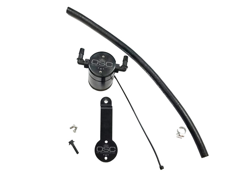 J&L 16-21 Honda Civic 1.5L Turbo (EX & Si) Passenger Side Oil Separator 3.0 - Black Anodized 3102P-B 3102P-B Photo - Primary