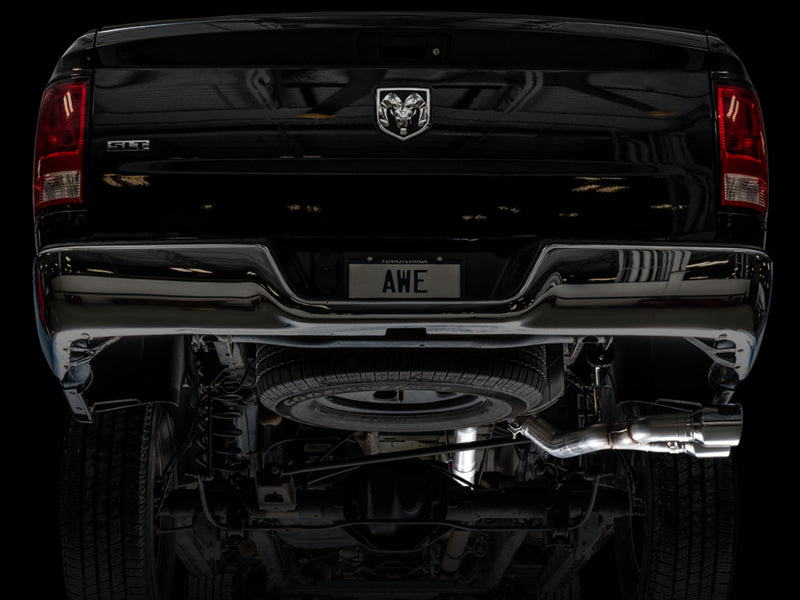 AWE Tuning 09-18 RAM 1500 5.7L (w/o Cutouts) 0FG Single Side Exit Cat-Back Exhaust - Chrome Tips 3015-32304 3015-32304 Photo - Mounted