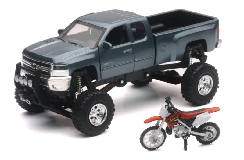 New Ray Toys Chvy 4X4 Gry Honda Cr250R 1:32 SS-54426 SS-54426 User 1
