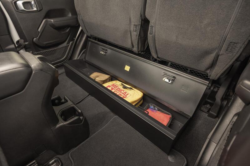 Tuffy Products Tuffy 2019+ Jeep Gladiator Underseat Lockbox W/ Keyed Lock 387-01 387-01 Photo - Close Up