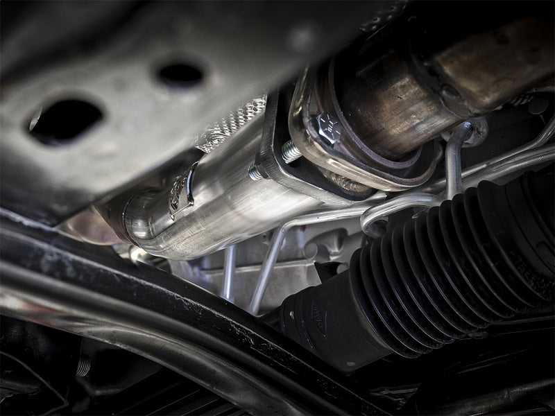 aFe Loop-Delete Down-Pipe, Twisted Steel, 2-1/2in, 409 Stainless Steel 48-48024 Photo - Mounted