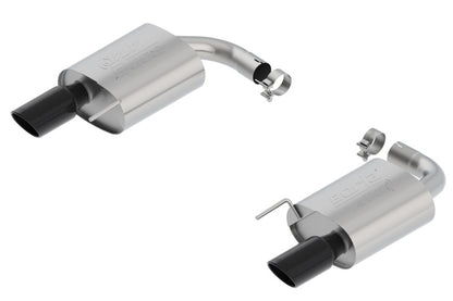 Borla Atak S Rear Section 15-17 Ford Mustang GT 5.0L V8 MT/AT 2.5in pipe 4in tip (Black Chrome) 11895BC 11895BC Photo - Primary