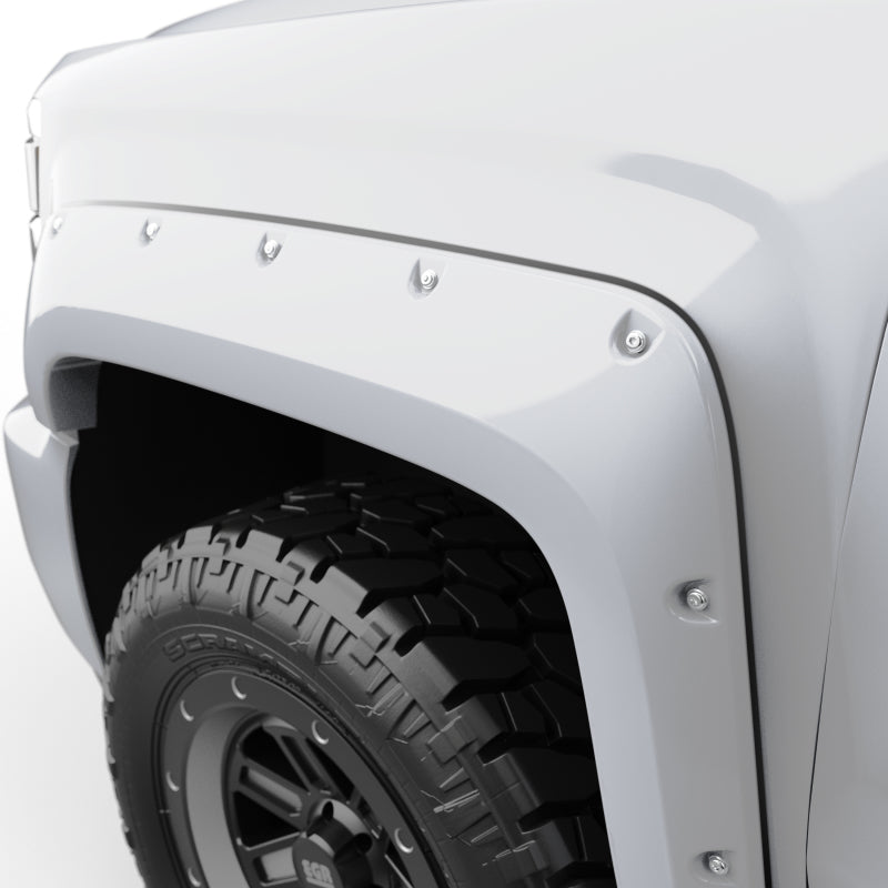 EGR 14+ Chev Silverado 6-8ft Bed Bolt-On Look Color Match Fender Flares - Set - Summit White 791574-GAZ 791574-GAZ Photo - Close Up
