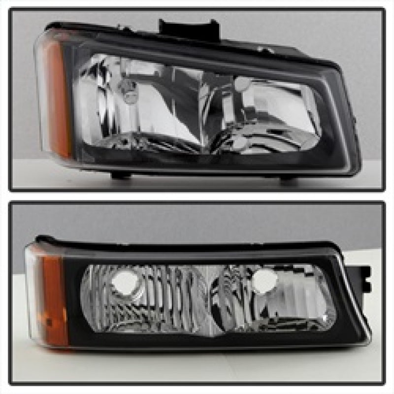 SPYDER Xtune Chevy Silverado 2500HD 03-06 Crystal Headlights w/ Bumper Lights Black HD-JH-CSIL03-AM-BK-SET 5069801 5069801 Photo - Unmounted