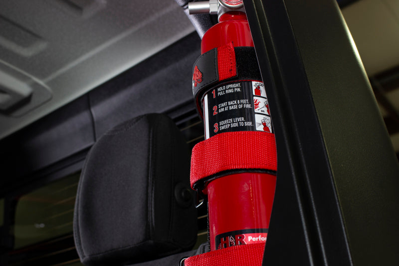 Fishbone Offroad Padded Roll Bar Red Fire Extinguisher Holder FB55155 FB55155 Photo - lifestyle view