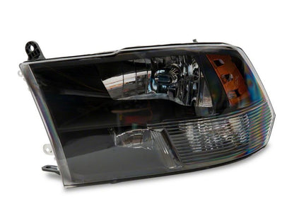 Raxiom 09-18 Dodge RAM 1500 Axial Series Euro Style Headlights w/ Dual Bulb Blk Housing (Clear Lens) R118016 R118016 Photo - Close Up