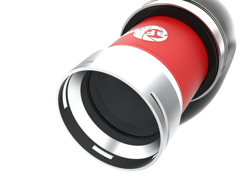 aFe BladeRunner 22-23 Kia Stinger L4-2.5L (t) Aluminum Hot and Cold Charge Pipe Kit - Red 46-20694-R 46-20694-R Photo - Close Up