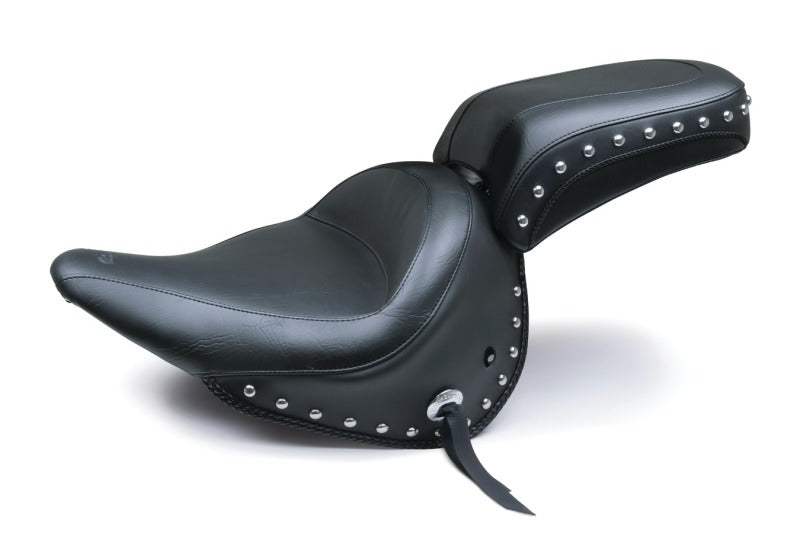 Mustang Motorcycle Mustang 05-17 Harley Deluxe (With Standard Rack) Wide Touring Passenger Seat w/Studs - Black 76235 76235 Photo - Primary