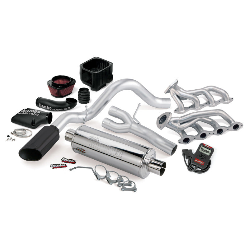 Banks Power 99-01 Chevy 4.8-5.3L Non-Air Inj 1500-SCSB PowerPack Sys - SS Single Exh w/ Black Tip 48050-B 48050-B Photo - Primary