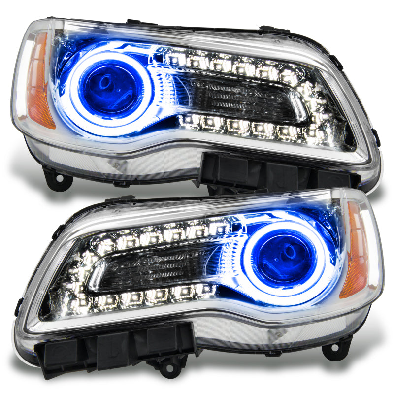 ORACLE Lighting Oracle 11-14 Chrysler 300C NON HID LED Halo Headlights Chrome Housing - Blue 7728-002