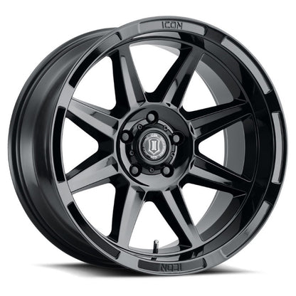ICON Bandit 20x10 6x135 -24mm 4.5in BS 87.10mm Bore Gloss Black Wheel 6020106345GB 6020106345GB Photo - Primary