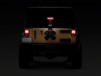 Raxiom 07-18 Jeep Wrangler JK Axial Series Hyper Flash LED Third Brake Light- Smoked J137871 J137871 Photo - Close Up