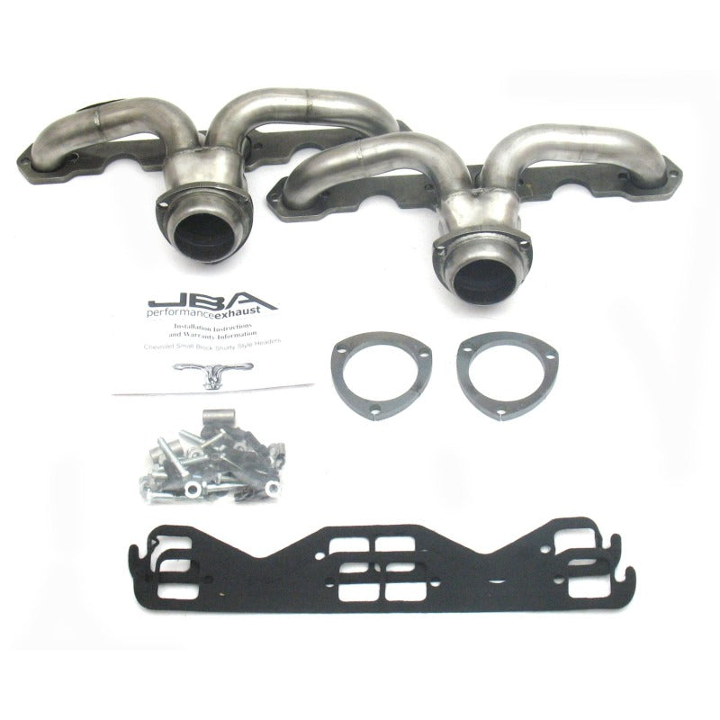 JBA 57-74 Chevrolet Corvette 265-400 SBC 1-5/8in Primary Raw 409 Tight Tuck Header 1815S-1 1815S-1 Photo - Primary