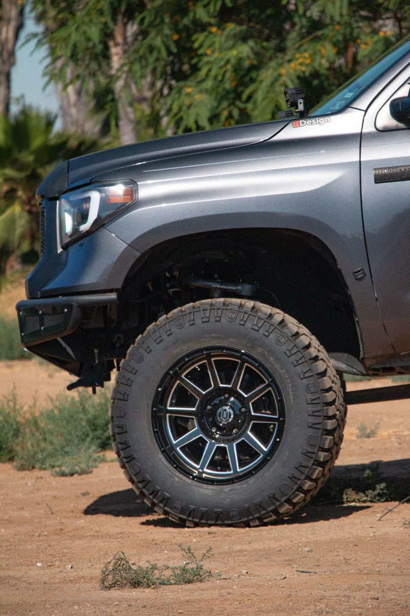 ICON Recoil 20x10 5x150 -24mm Offset 4.5in BS Gloss Black Milled Spokes Wheel 6220105545GBMW 6220105545GBMW Photo - Mounted