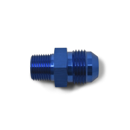 Russell -4 AN Straight Flare To Pipe Adapter (Blue Finish) 660060 Photo - out of package