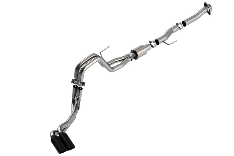 Borla F-150 2021 5.0L 2dr RC SB (122.8 WB) XL/XLT 3/2.25 DSE Cat-Back ATAK Black Chrome Tips 140877BC 140877BC Photo - Primary
