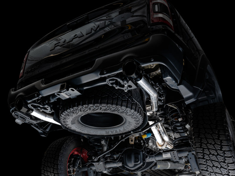 AWE Tuning 2021 RAM 1500 TRX 0FG Cat-Back Exhaust - Diamond Black Tips 3015-33005 3015-33005 Photo - Mounted
