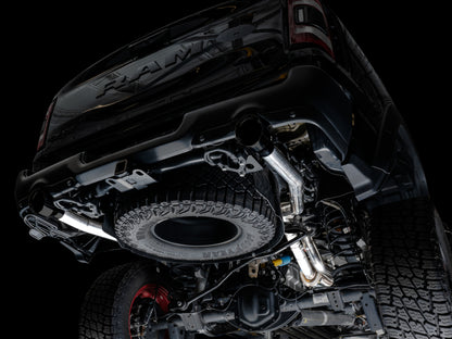AWE Tuning 2021 RAM 1500 TRX 0FG Cat-Back Exhaust - Diamond Black Tips 3015-33005 3015-33005 Photo - Mounted