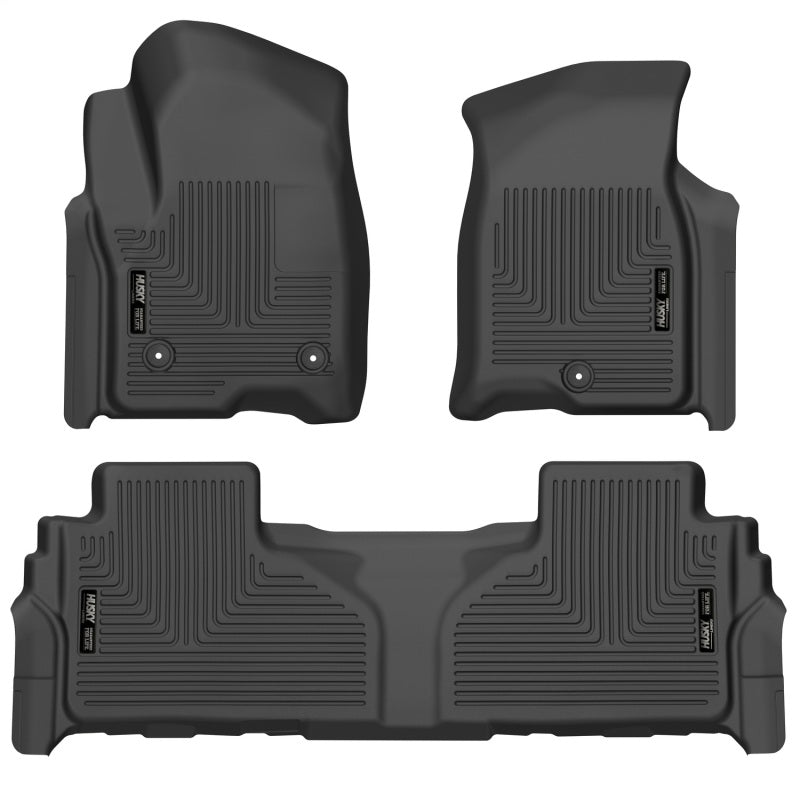 Husky Liners 2021 Suburban/Tahoe/Yukon/Yukon XL Weatherbeater Front & 2nd Seat Floor Liners - Black 99241 99241 Photo - Primary