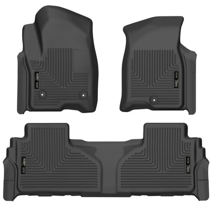 Husky Liners 2021 Suburban/Tahoe/Yukon/Yukon XL Weatherbeater Front & 2nd Seat Floor Liners - Black 99241 99241 Photo - Primary