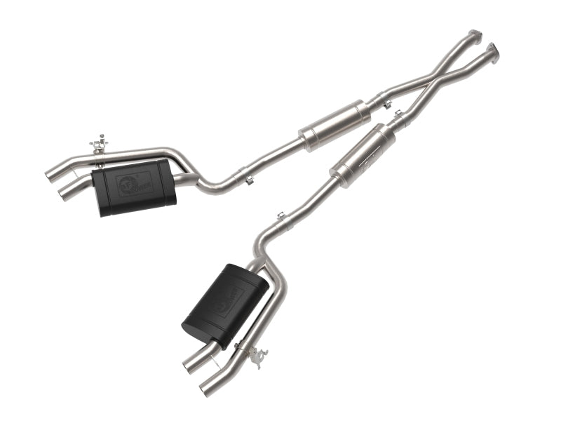 aFe Gemini XV 2.5in 304 SS Cat-Back Exhaust w/Cut-Out 18-22 Kia Stinger V6 3.3L 49-37025