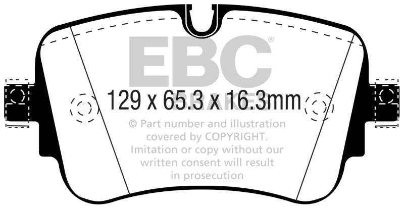 EBC 16-18 Audi Q7 Yellowstuff Rear Brake Pads DP42299R DP42299R Photo - Primary