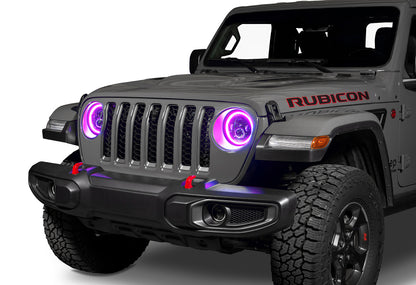 ORACLE Lighting Oracle Jeep Wrangler JL/Gladiator JT 7in. High Powered LED Headlights (Pair) - Dynamic - Dynamic 5769J-332 5769J-332 Photo - lifestyle view