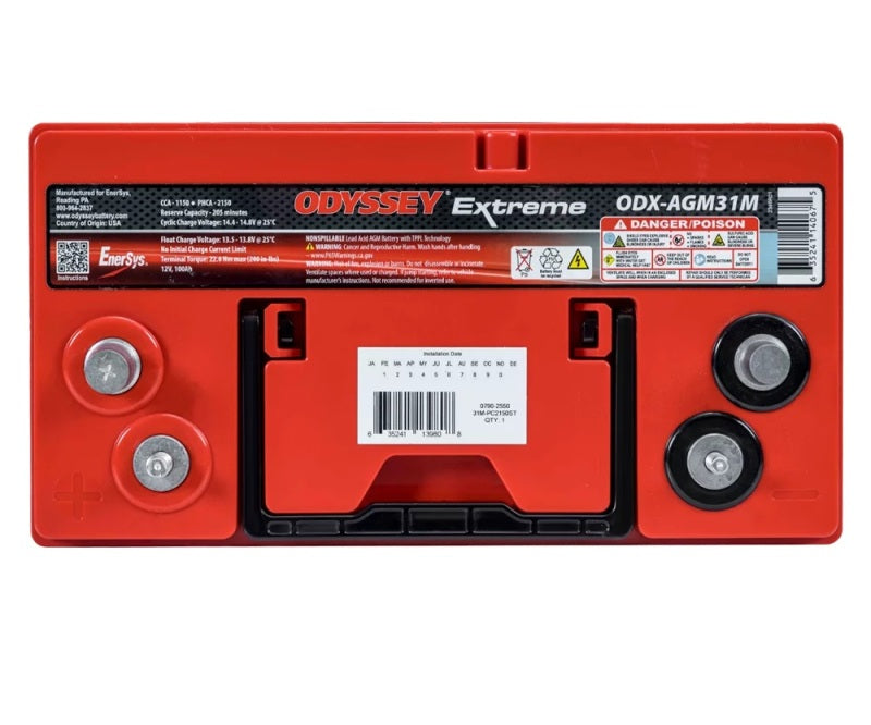 Odyssey Battery Marine/RV Extreme AGM Battery (31M-PC2150ST) ODX-AGM31M ODX-AGM31M User 1
