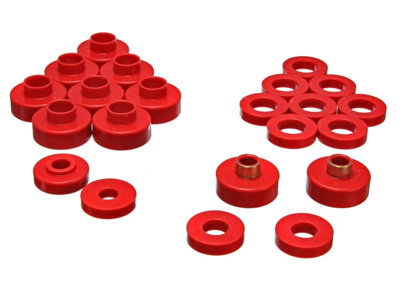 Energy Suspension Body Mount Set Red Jeep CJ5 All 1976-1979 2.4103R Photo - Primary