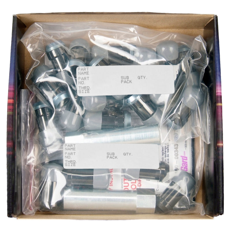 McGard SplineDrive Tuner 5 Lug Install Kit w/Locks & Tool (Cone) 1/2-20 / 13/16 Hex / 1.6in. L - Blk 65540BK 65540BK Photo - in package