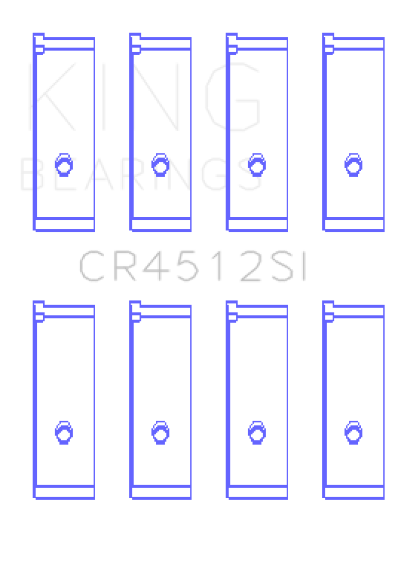 King Engine Bearings Honda D17A1/2 1.7L 16V (Size +0.75mm) Connecting Rod Bearing Set CR4512SI0.75 CR4512SI0.75 Photo - Primary