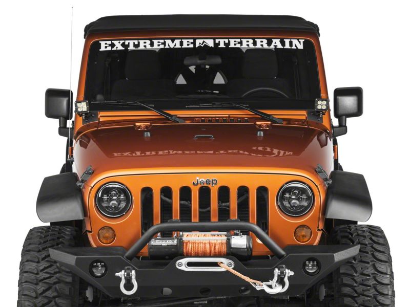 Raxiom 07-18 Jeep Wrangler JK Windshield Mounted Light Brackets J106736