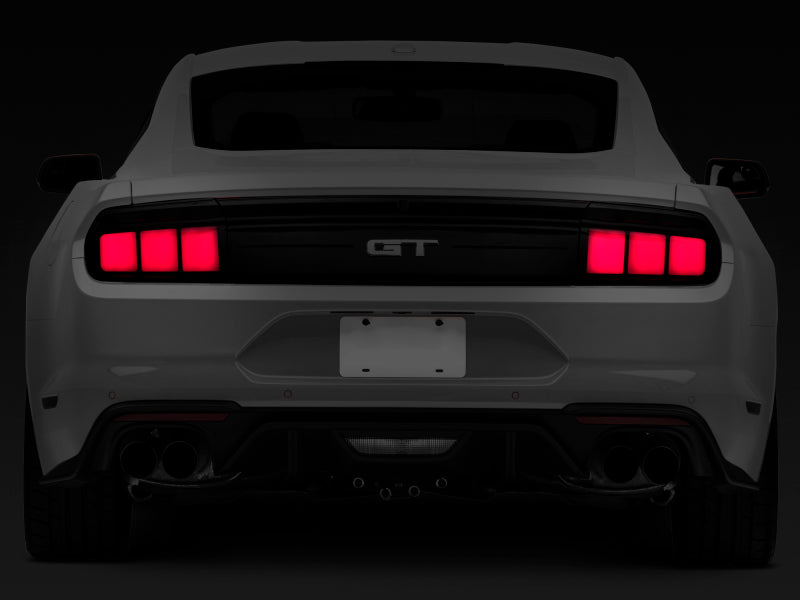 Raxiom 15-22 Ford Mustang Profile LED Tail Lights - Gloss Black Housing (Smoked Lens) 402183 402183 Photo - Close Up