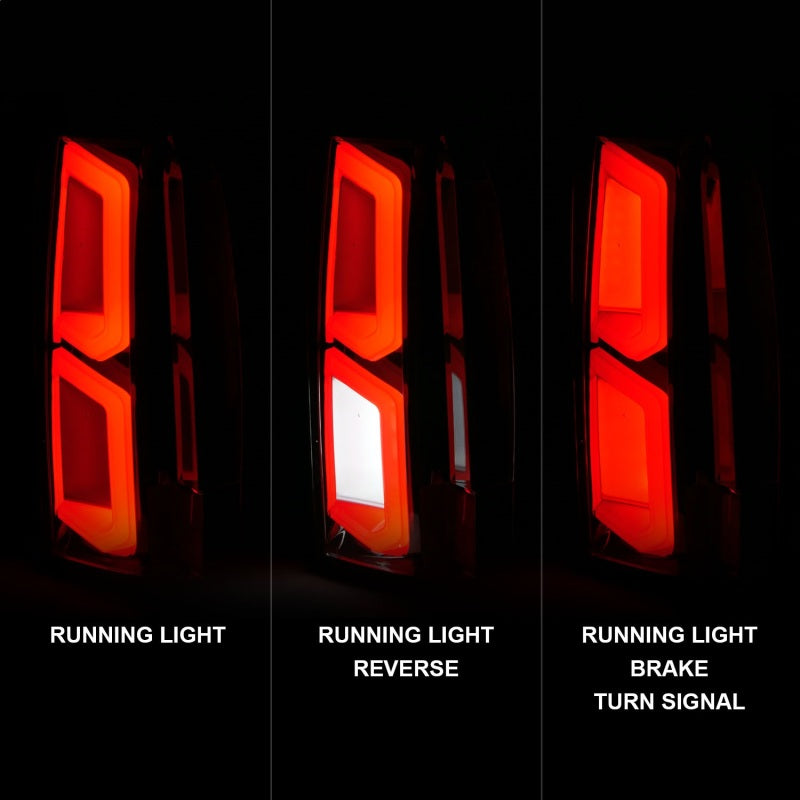 ANZO 2015-2020 Chevrolet Tahoe LED Tail Lights w/ Light Bar Chrome Housing Clear Lens 311376 311376 Photo - Unmounted