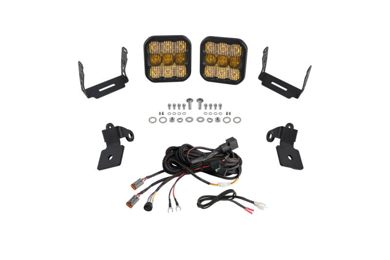 Diode Dynamics 20-Present Polaris RZR A-Pillar LED Pod Kit SS5 Pro - Yellow Combo DD7642 DD7642 Photo - Primary