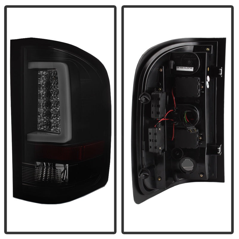Spyder 07-13 Silverado (Will Not Work w/2010 921 Bulb)V3 Tail Lights Blk Smk ALT-YD-CS07V3-LBLED-BSM 5084095 5084095 Photo - Unmounted