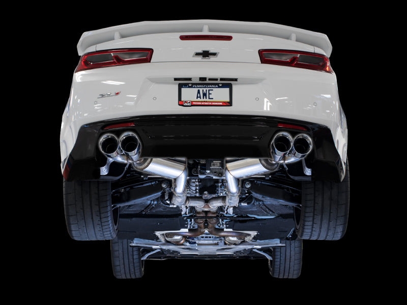AWE Tuning 16-19 Chevrolet Camaro SS Axle-back Exhaust - Touring Edition (Quad Chrome Silver Tips) 3015-42093 3015-42093 Photo - Mounted