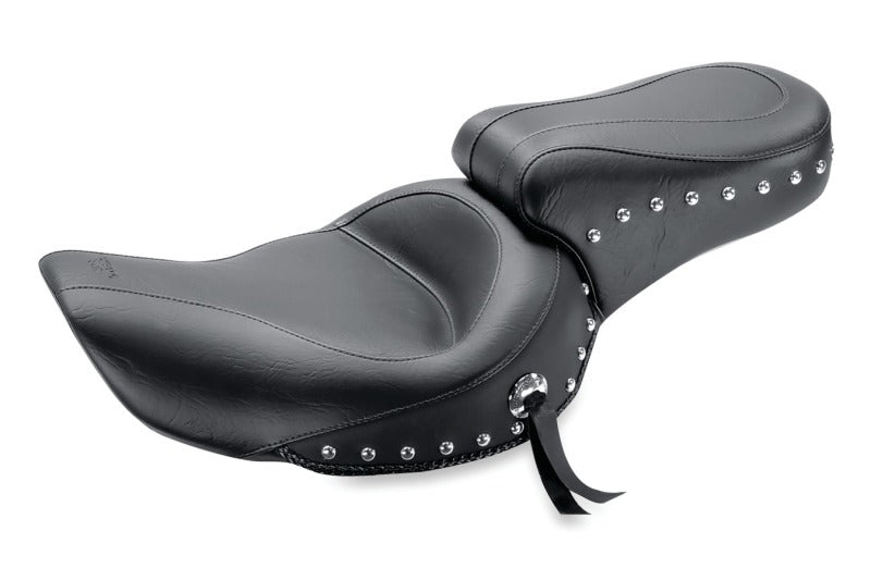 Mustang Motorcycle Mustang 06-17 Harley Dyna Standard Touring 1PC Seat w/Studs - Black 75605 75605 Photo - Primary