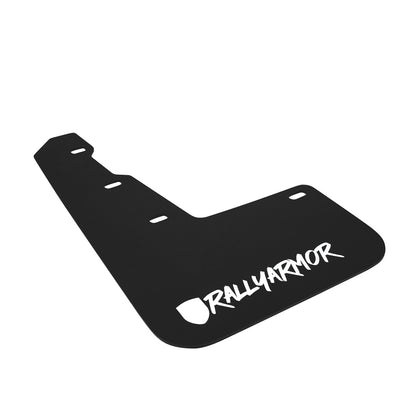 Rally Armor 15+ Subaru WRX & STi Sedan Only UR Black Mud Flap w/ White Logo and Altered Font MF32-UR-BLK/WH-X MF32-UR-BLK/WH-X Photo - Primary
