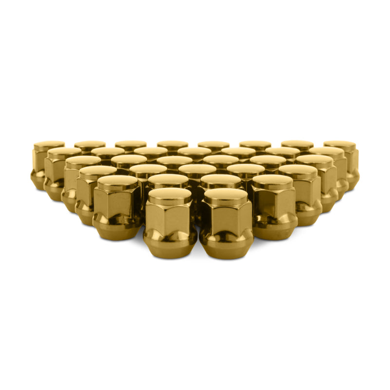 Mishimoto Steel Acorn Lug Nuts M14 x 1.5 - 32pc Set - Gold MMLG-AC1415-32GD