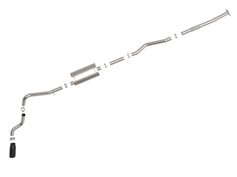 AFE Apollo GT Series 19-20 GM 1500 2.7L (T) 409 SS CB Exhaust System w/Black Tip 49-44108-B 49-44108-B Photo - Unmounted