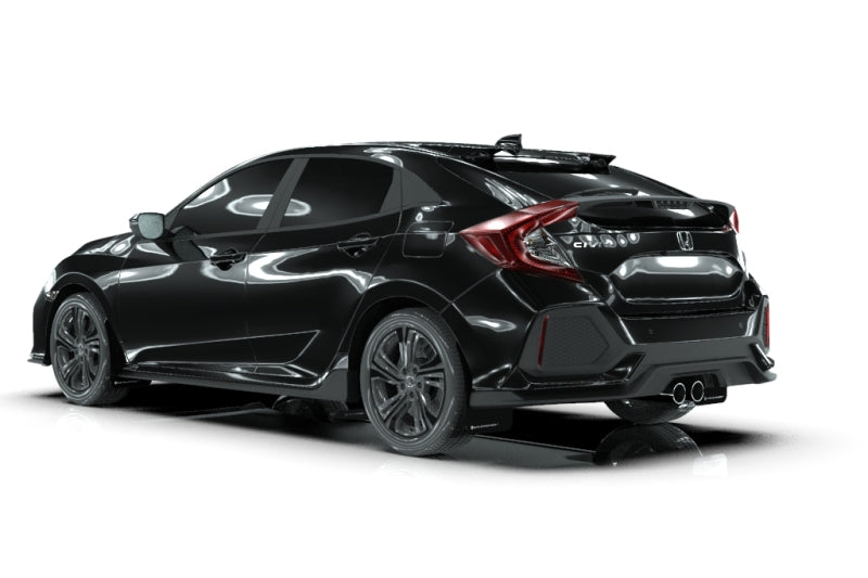 Rally Armor  17-19 Honda Civic Sport Touring UR Black Mud Flap w/ White MF51-UR-BLK/WH User 1