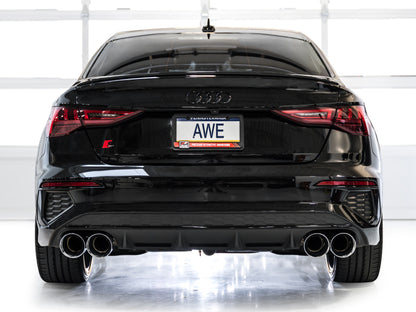 AWE Tuning AWE 22-24 Audi 8Y S3 Touring Edition Exhaust - Chrome Silver Tips 3015-42897 3015-42897 Photo - Mounted