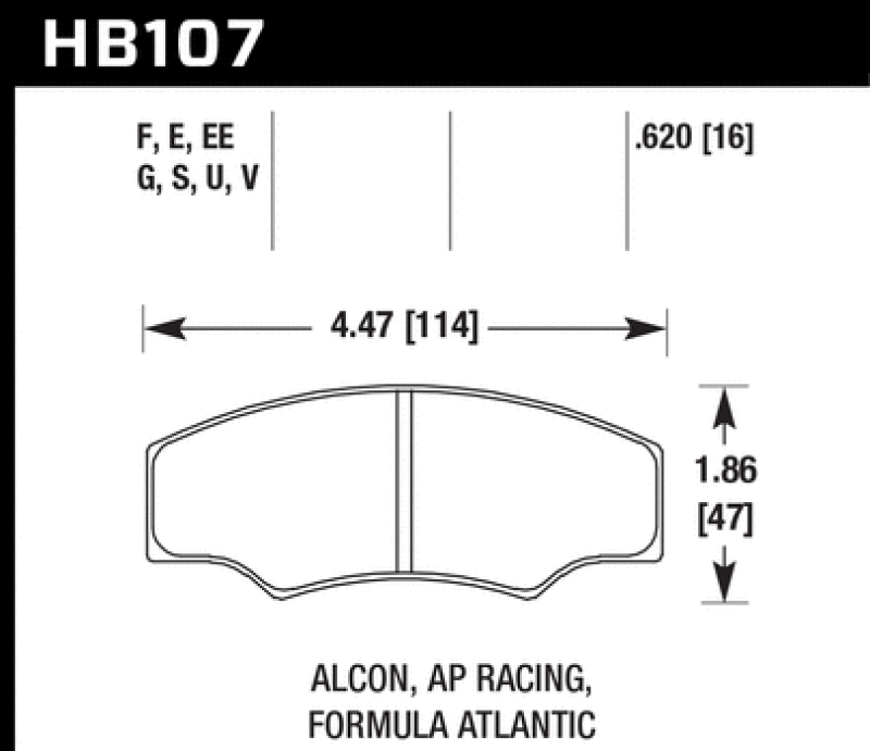 Hawk Performance Hawk Alcon/AP Racing Motorsport Caliper ER-1 Brake Pad Set HB107D.620 HB107D.620 User 1