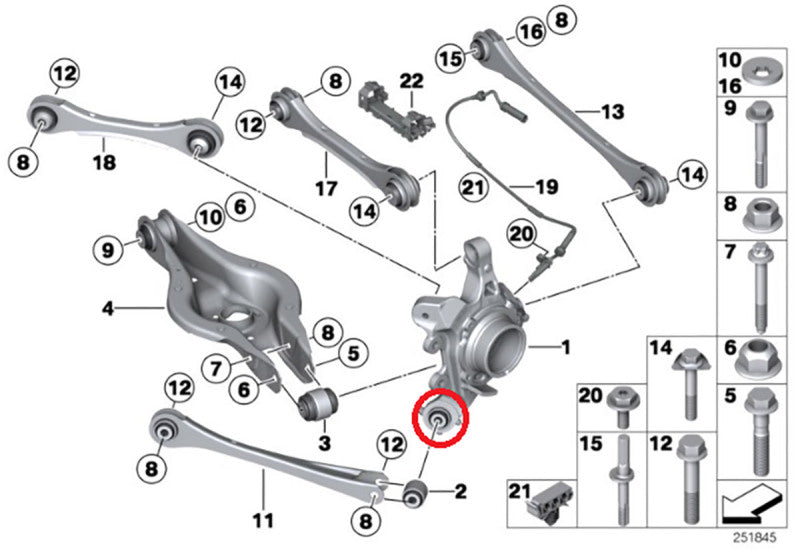 SPL Part Rear Traction Arm Knuckle Bushing F2X F3X SPL RKB F3X Photo - out of package