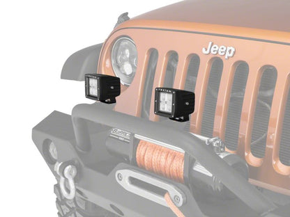 Raxiom 3-In Square 4-LED Off Road Light Flood Beam Universal (Some Adaptation May Be Required) J106731 J106731 Photo - Close Up
